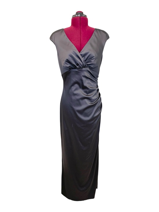 Lauren Ralph Lauren Dresses & Skirts - Lauren Ralph Lauren Satin V-Neck Evening Dress Gray 12